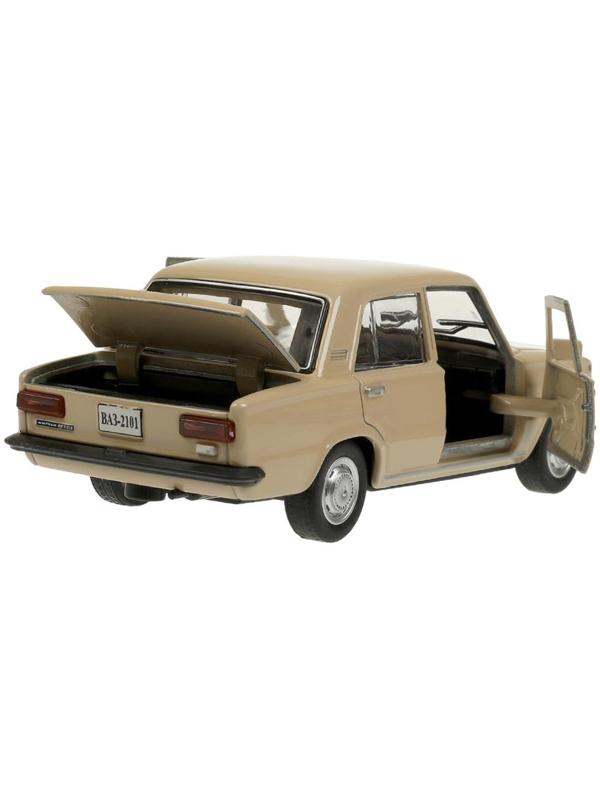 Машинка металлическая «ВАЗ-2101», ретро - модель «Копейка», открываются двери, багажник, инерция, 12 см, бежевый