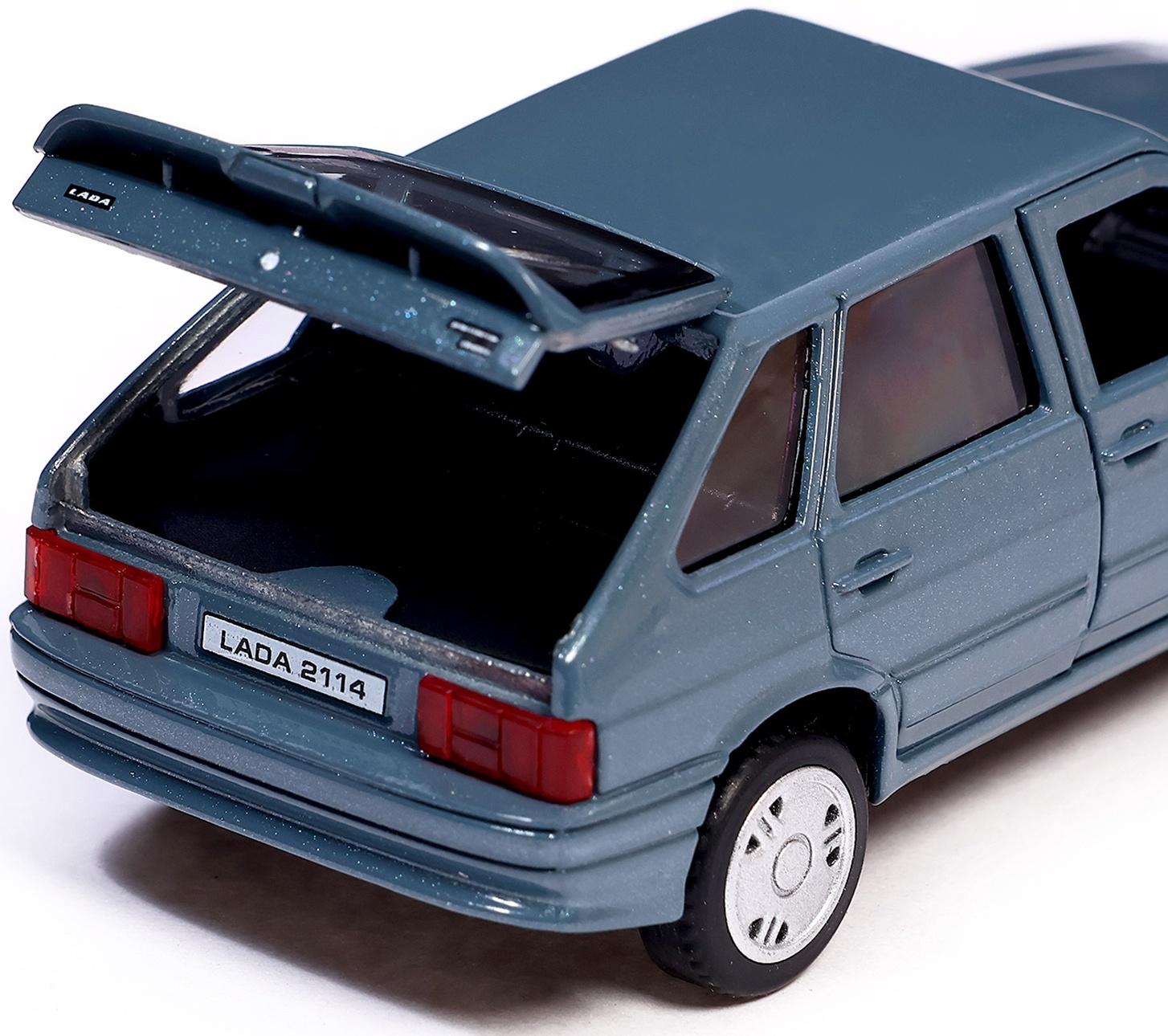 Машина металлическая «Lada Samara», инерция, открываются двери, багажник, 12 см, цвет мокрый асфальт