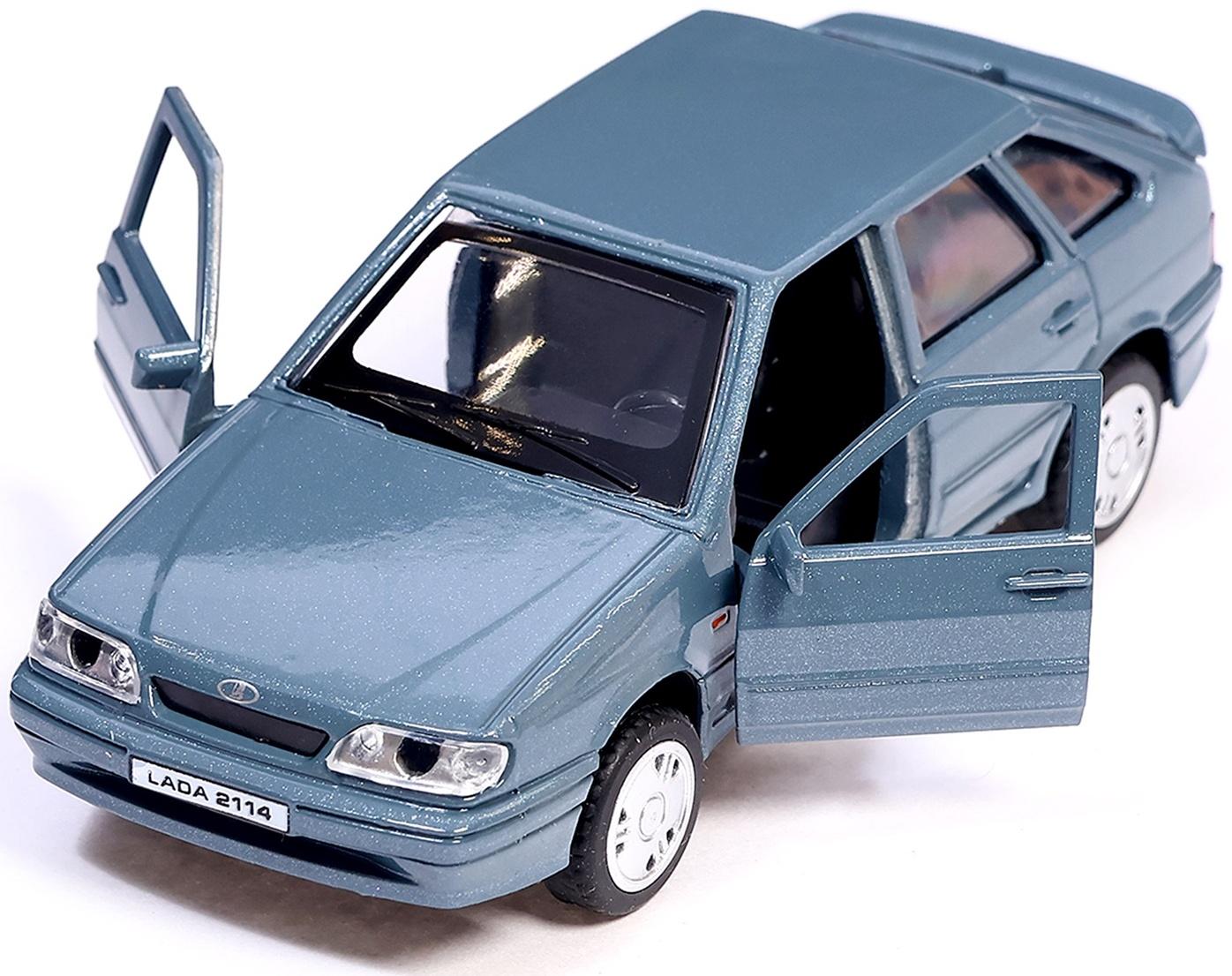 Машина металлическая «Lada Samara», инерция, открываются двери, багажник, 12 см, цвет мокрый асфальт