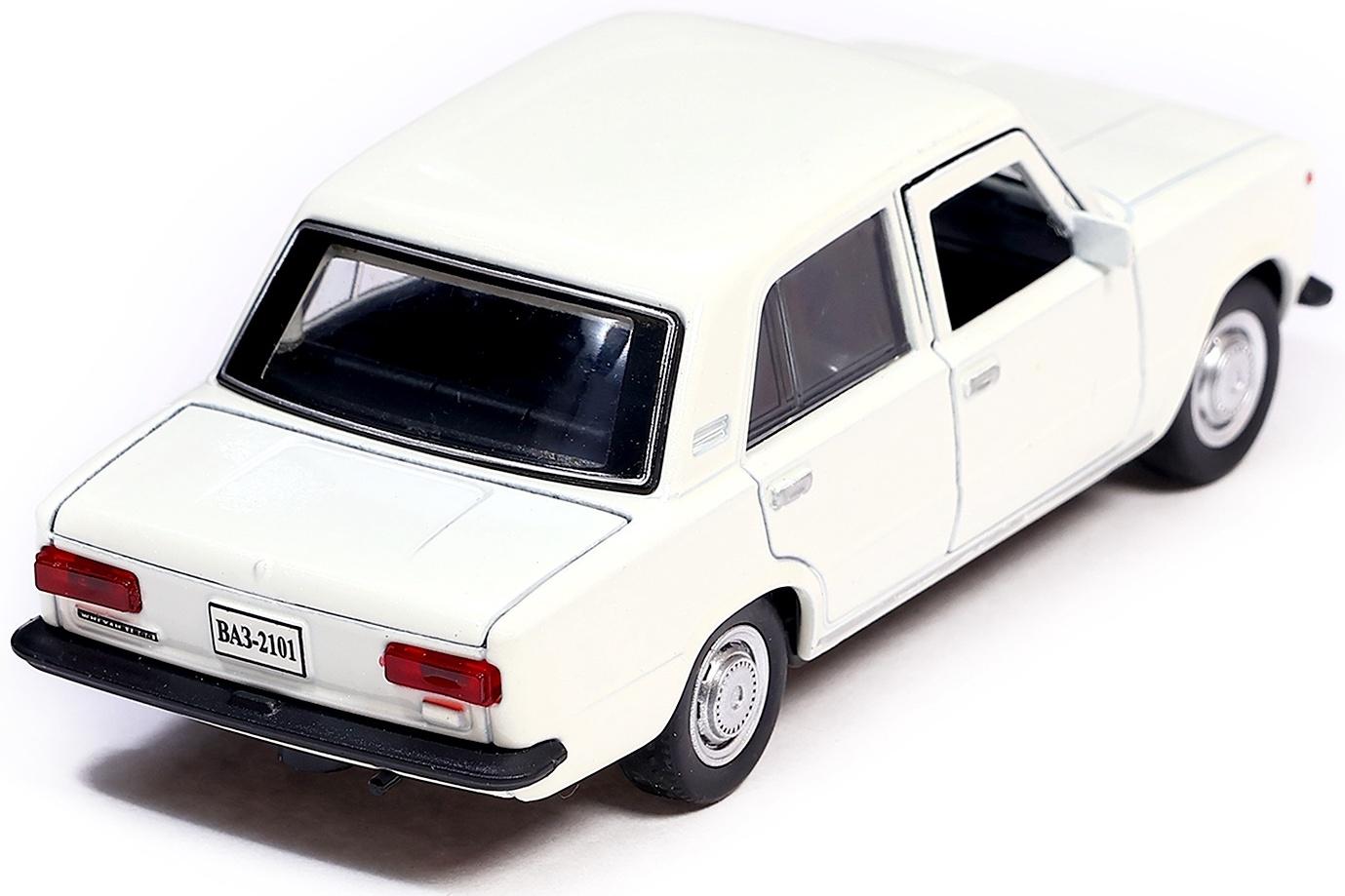 Машина металлическая «ВАЗ-2101», инерция, открываются двери, багажник, 12 см, цвет белый