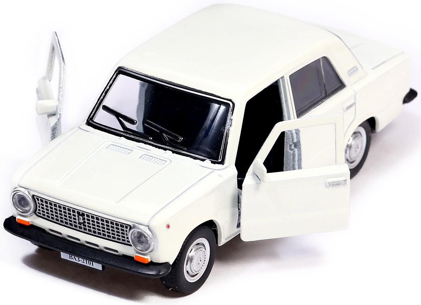 Машина металлическая «ВАЗ-2101», инерция, открываются двери, багажник, 12 см, цвет белый