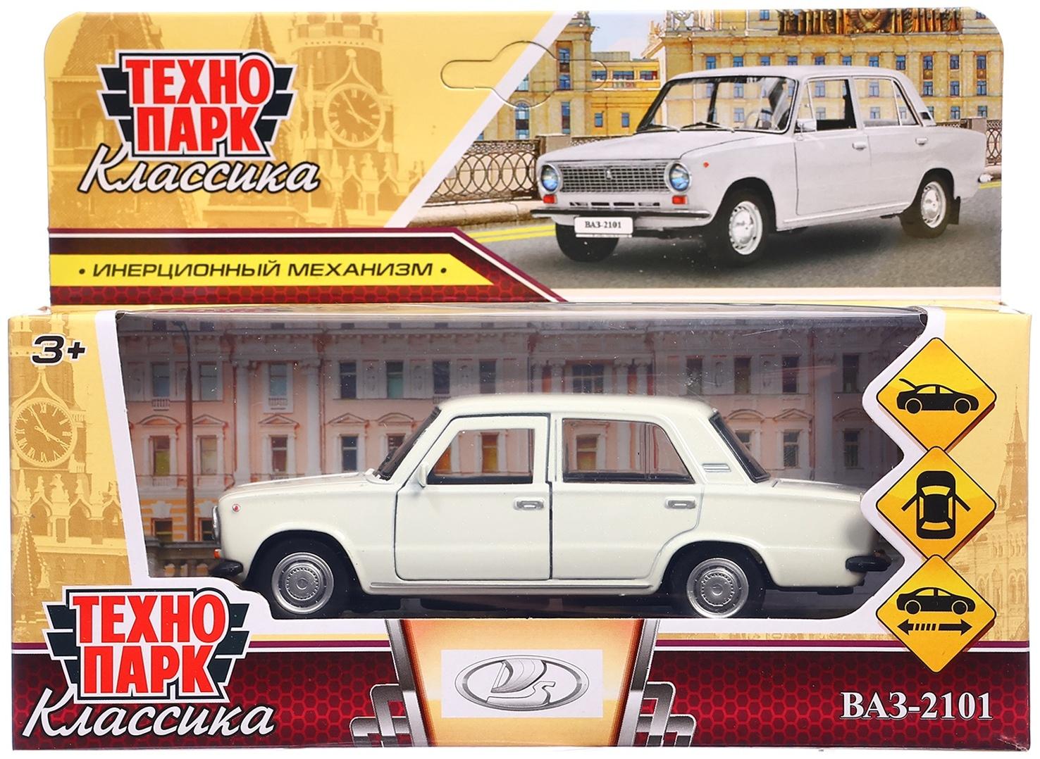 Машина металлическая «ВАЗ-2101», инерция, открываются двери, багажник, 12 см, цвет белый