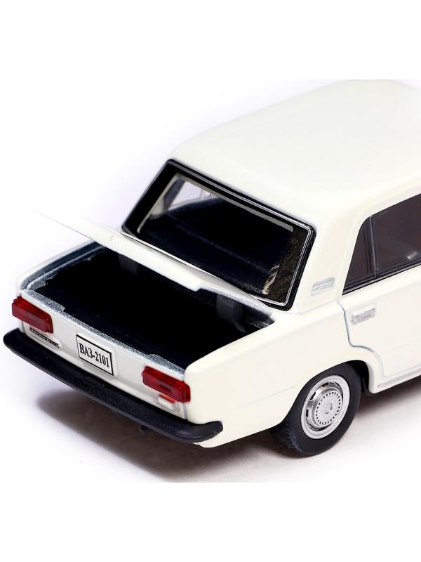 Машина металлическая «ВАЗ-2101», инерция, открываются двери, багажник, 12 см, цвет белый