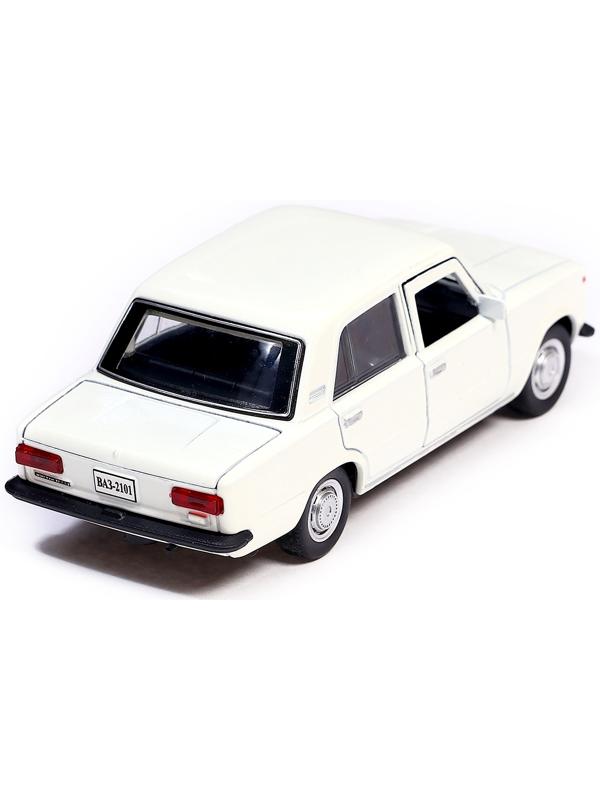 Машина металлическая «ВАЗ-2101», инерция, открываются двери, багажник, 12 см, цвет белый