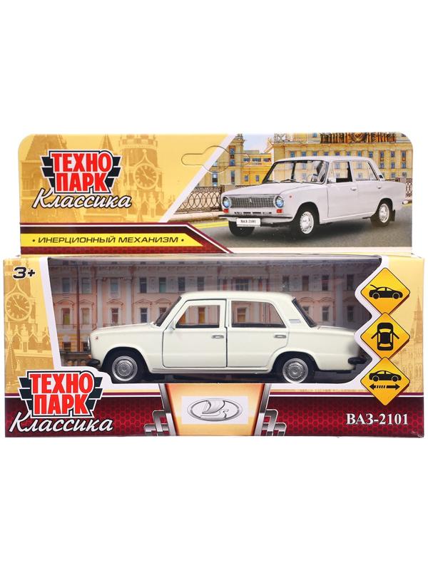 Машина металлическая «ВАЗ-2101», инерция, открываются двери, багажник, 12 см, цвет белый