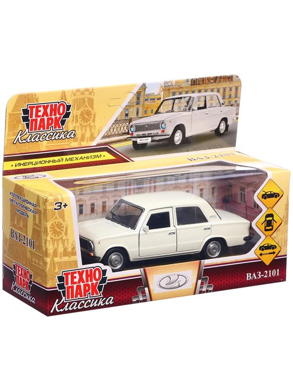 Машина металлическая «ВАЗ-2101», инерция, открываются двери, багажник, 12 см, цвет белый