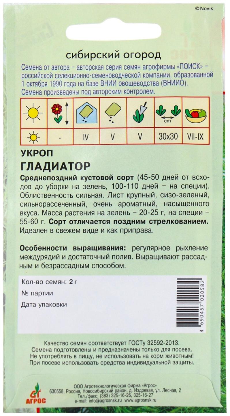 Семена Укроп