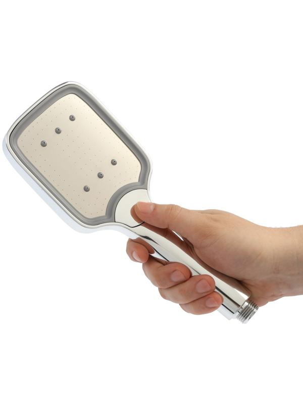 Лейка для душа Accoona A351, пластик, рассеиватель из нержавеющей стали, 3 режима, цвет хром