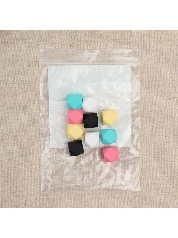 Набор бусин для макраме «Шестиугольник», d = 17 мм, силикон, 10 шт