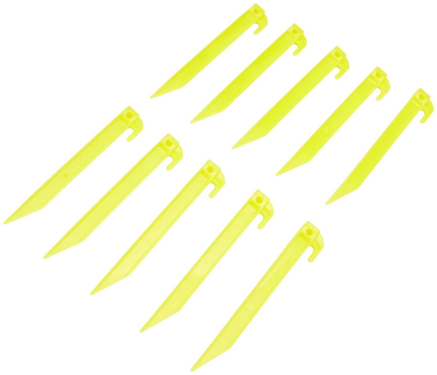 Колышки туристические, набор - 10 шт, пластик, 19 см