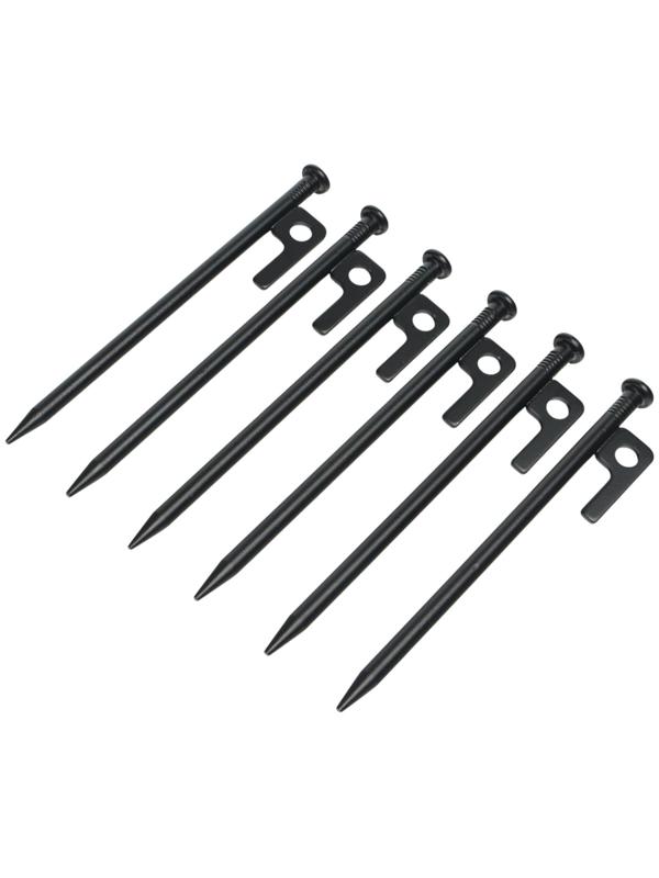 Колышки туристические, набор - 6 шт, металл, 20 х 1 см