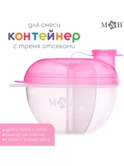 Контейнер для смеси с дозатором, розовый
