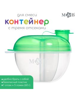Контейнер для смеси с дозатором, зелёный