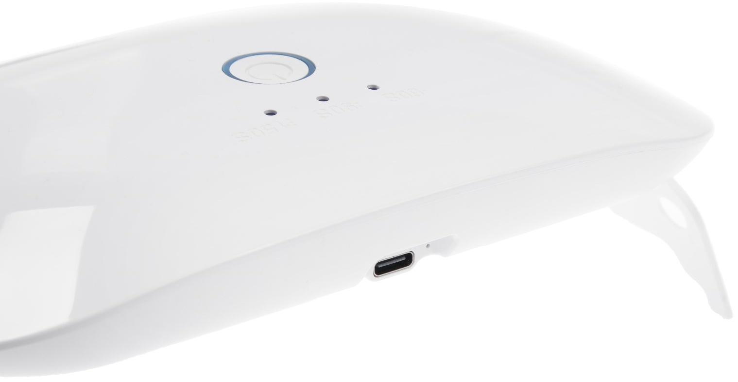 Лампа для маникюра, LED, 18 диодов, 3 Вт, таймер, USB, белая