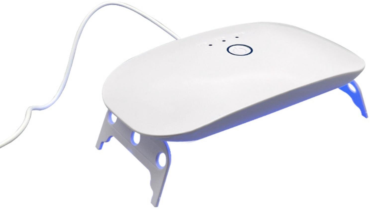 Лампа для маникюра, LED, 18 диодов, 3 Вт, таймер, USB, белая