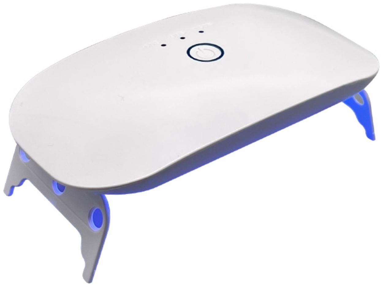 Лампа для маникюра, LED, 18 диодов, 3 Вт, таймер, USB, белая