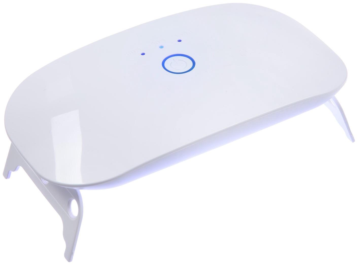 Лампа для маникюра, LED, 18 диодов, 3 Вт, таймер, USB, белая