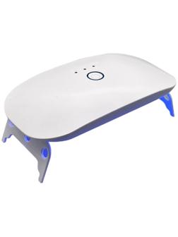 Лампа для маникюра, LED, 18 диодов, 3 Вт, таймер, USB, белая