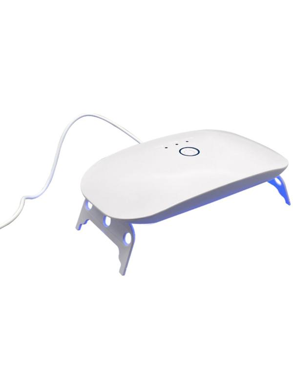 Лампа для маникюра, LED, 18 диодов, 3 Вт, таймер, USB, белая