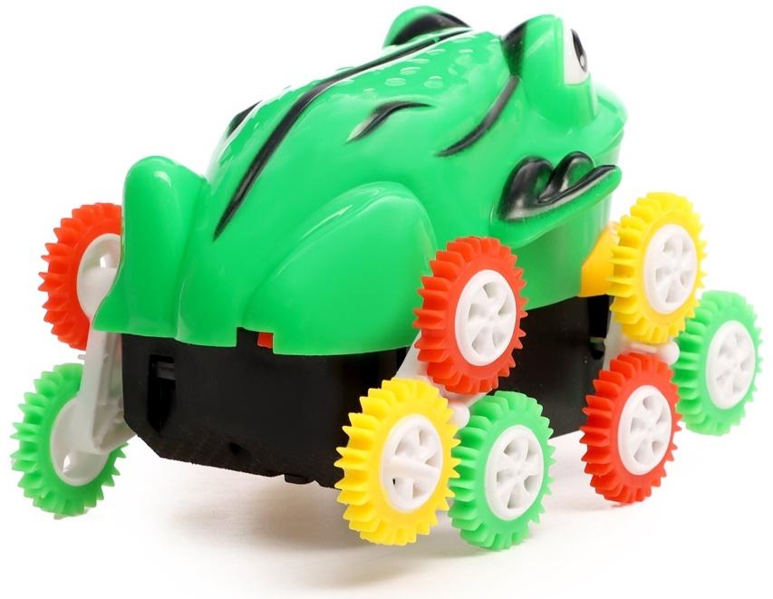 Машинка-перевёртыш «Лягушка», работает от батареек, цвет зеленый