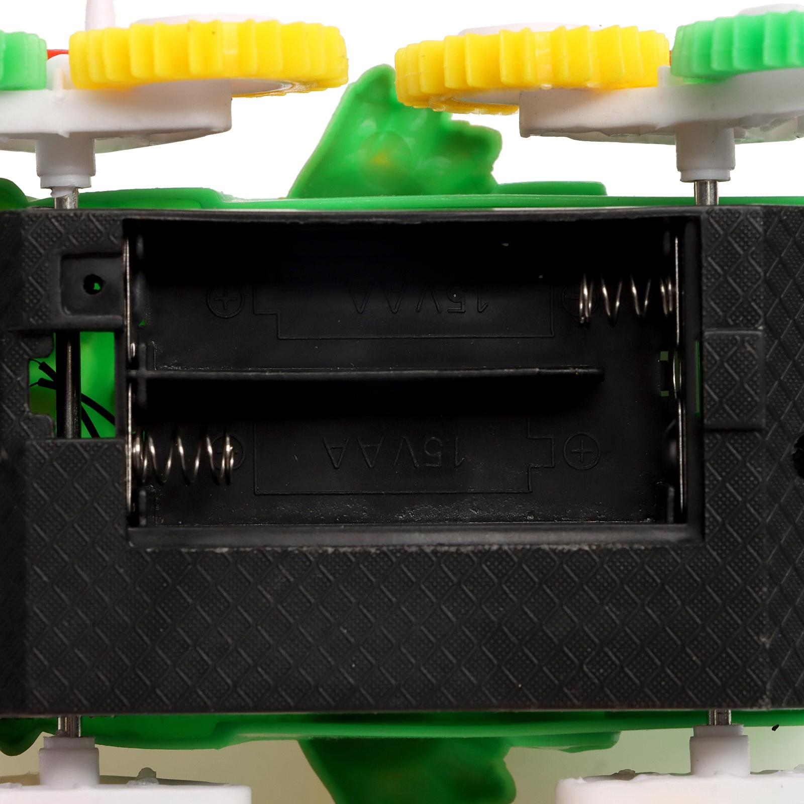 Машинка-перевёртыш «Крокодил», работает от батареек, цвет зеленый