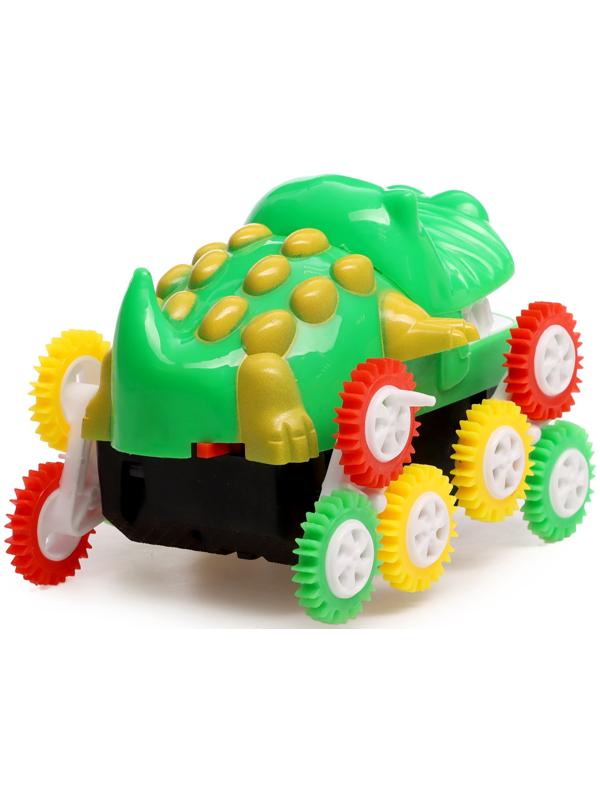 Машинка-перевёртыш «Крокодил», работает от батареек, цвет зеленый