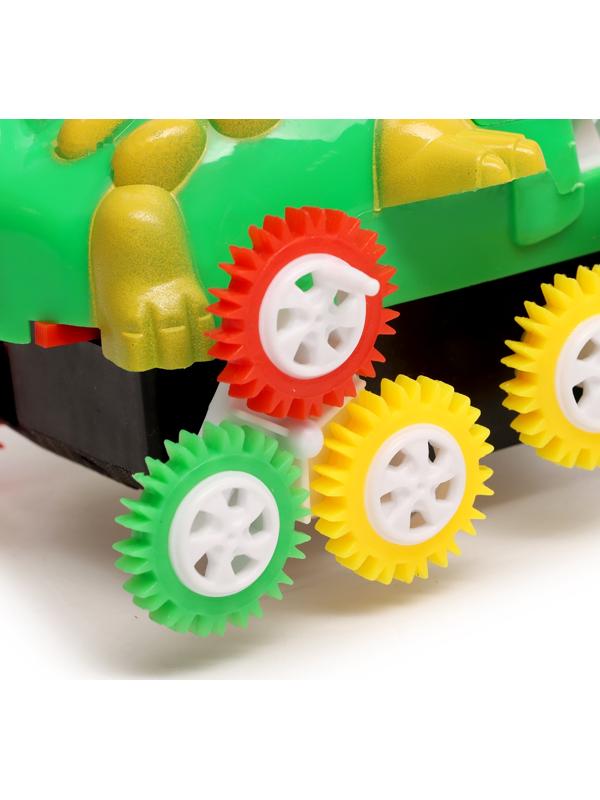 Машинка-перевёртыш «Крокодил», работает от батареек, цвет зеленый