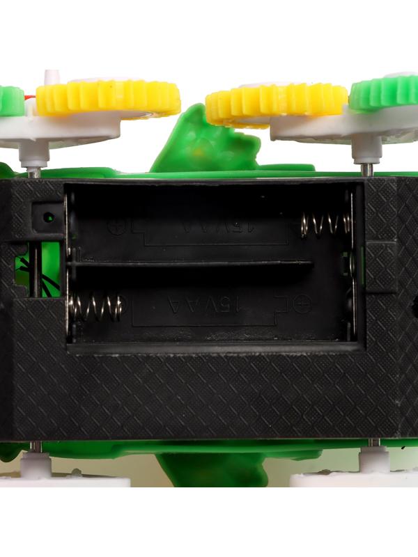 Машинка-перевёртыш «Крокодил», работает от батареек, цвет зеленый