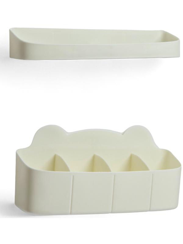 Подставка для зонтов, пластик, 23,5×7,5×11 см, 6,5×23,5×4 см, белая