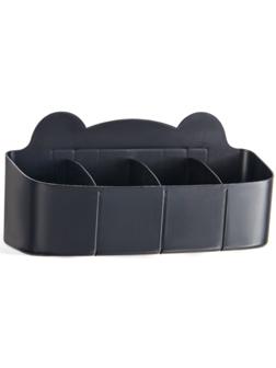 Подставка для зонтов, пластик, 23,5×7,5×11 см, чёрная