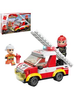 Конструктор блочный для мальчиков Пожарные «Огнеборцы», 101 деталь