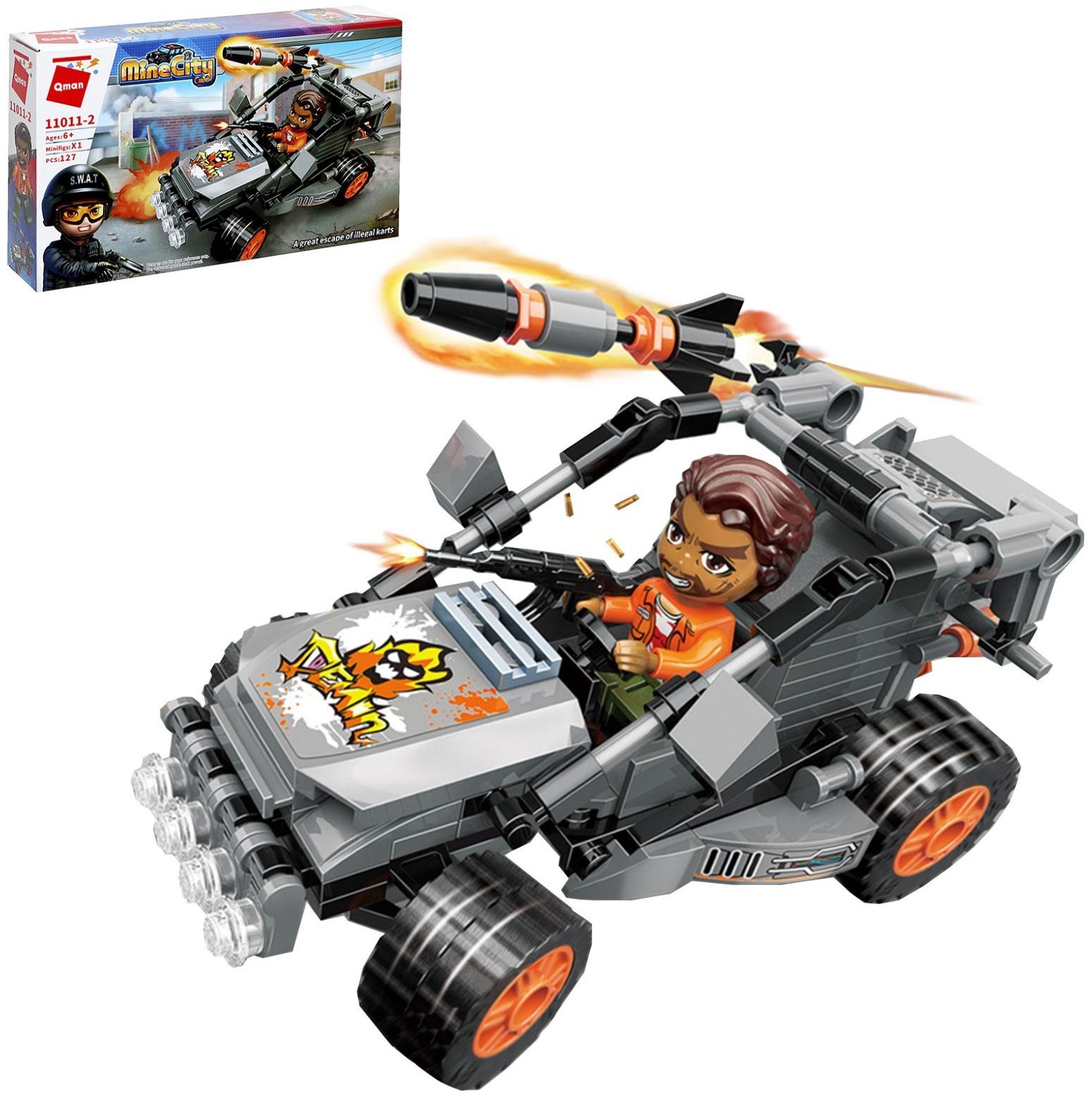 Конструктор блочный для мальчиков Полиция, 127 деталей