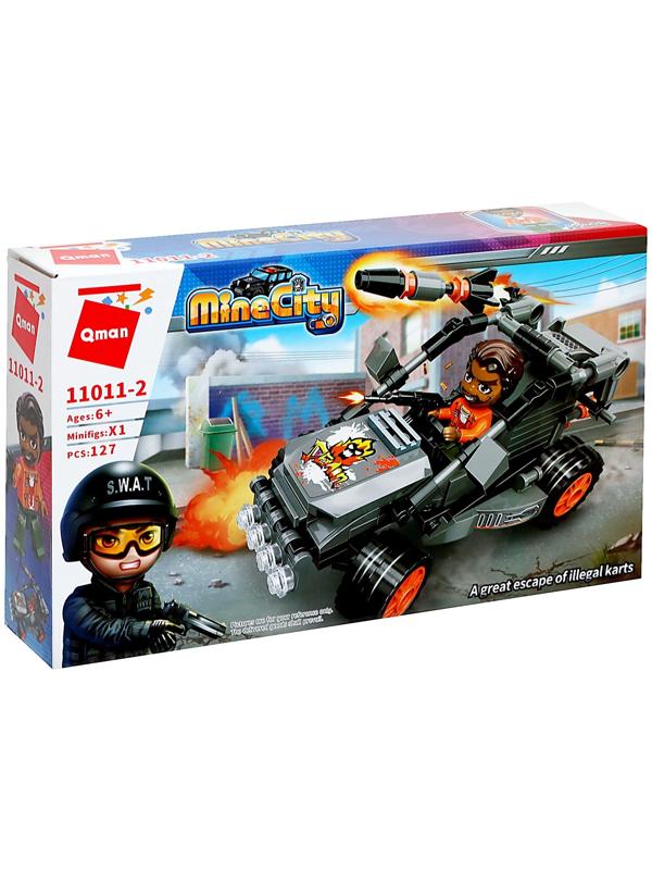 Конструктор блочный для мальчиков Полиция, 127 деталей