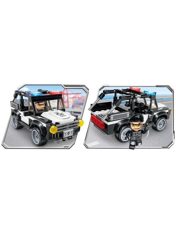 Конструктор блочный для мальчиков Полиция, 121 деталь