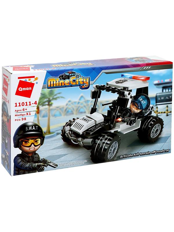 Конструктор блочный для мальчиков Полиция, 98 деталей