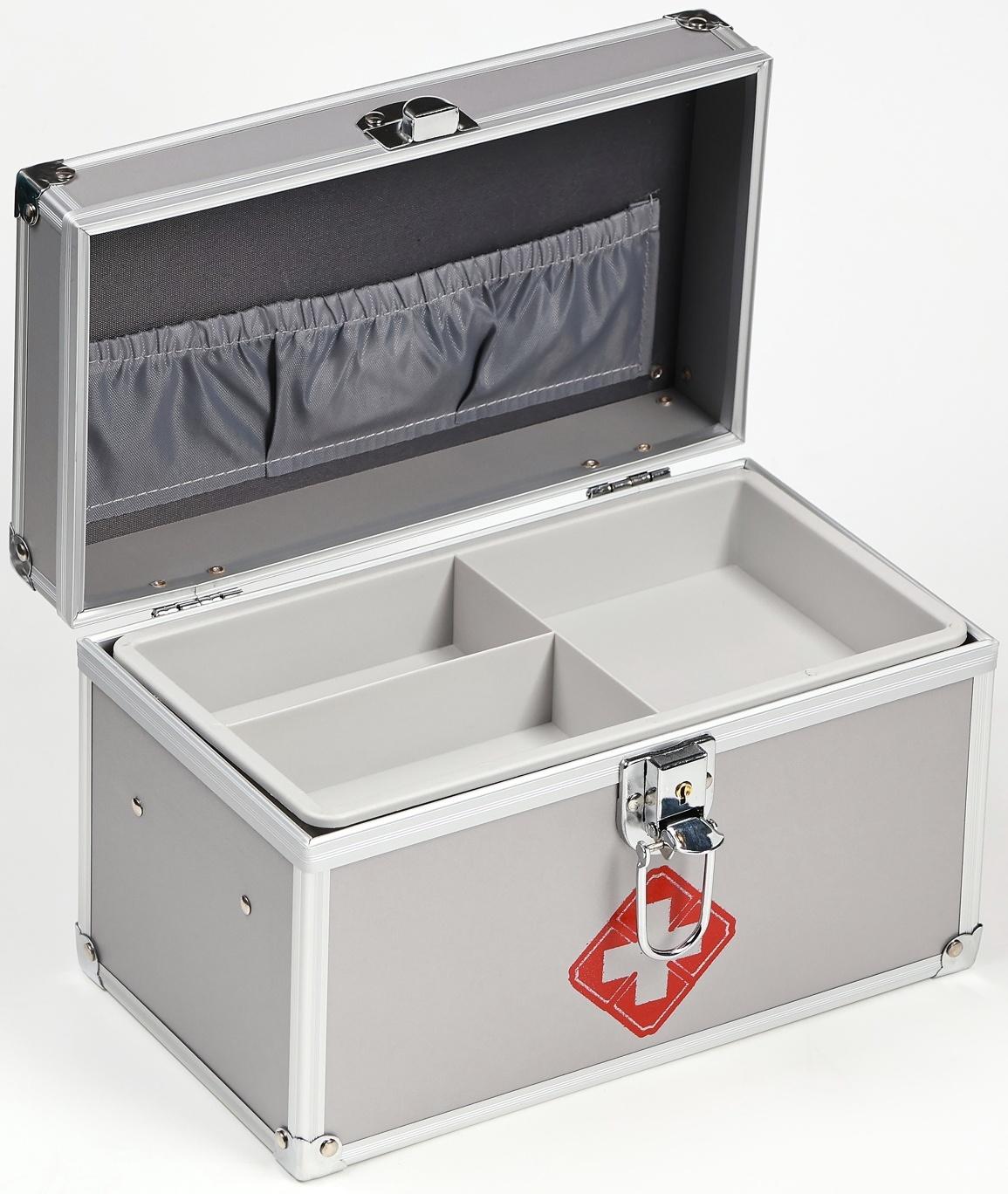 Аптечка для хранения лекарств, металлическая, 24 х 13 х 3.5 см