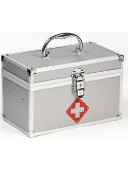 Аптечка для хранения лекарств, металлическая, 24 х 13 х 3.5 см