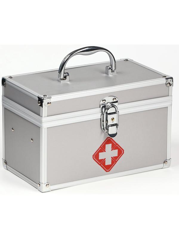 Аптечка для хранения лекарств, металлическая, 24 х 13 х 3.5 см