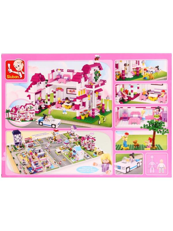 Конструктор блочный для девочек Розовая мечта «Загородная вилла», 726 деталей