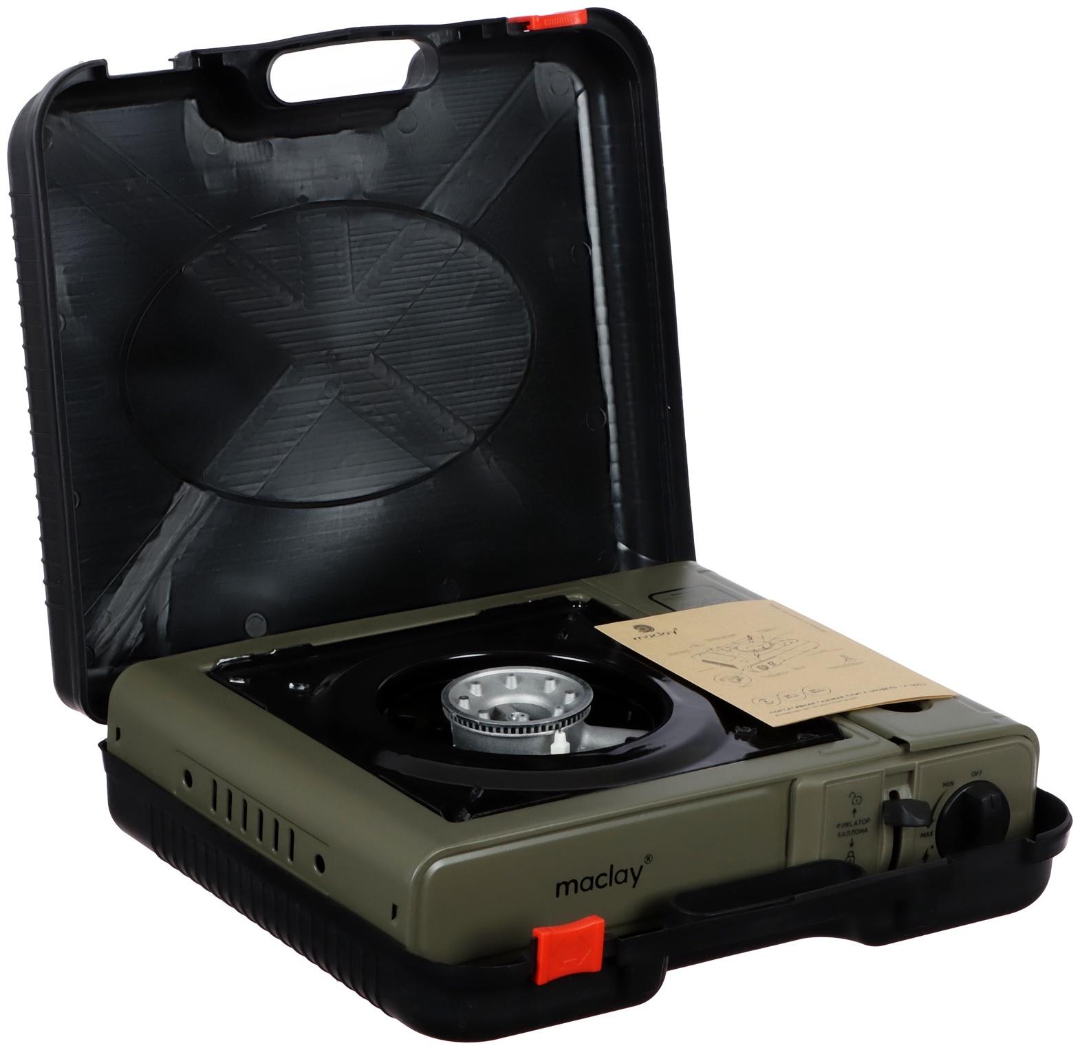 Плита газовая портативная maclay, для кемпинга, без переходника