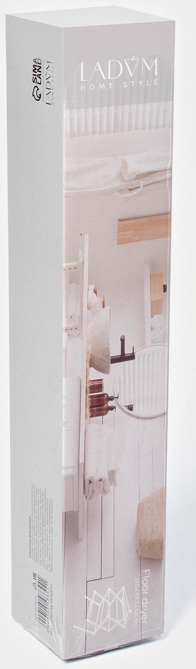 Сушилка для белья напольная LaDо́m, складная, раздвижная 49-102 см, металл, 49×102×37.5 см