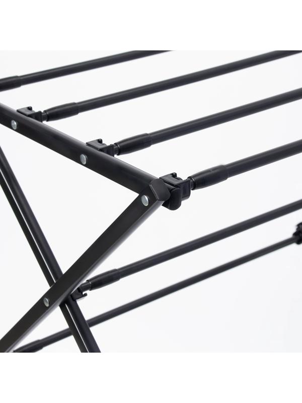 Сушилка для белья напольная LaDо́m, складная, раздвижная 49-102 см, металл, 49×102×37.5 см