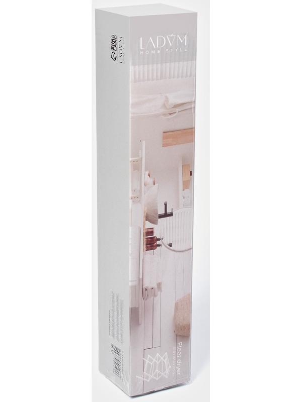 Сушилка для белья напольная LaDо́m, складная, раздвижная 49-102 см, металл, 49×102×37.5 см