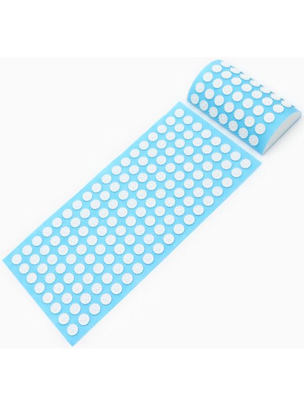 Аппликатор Кузнецова комплект, 144 колючки, спантекс, голубой, 260 х 560 мм + валик  140*230 1085028