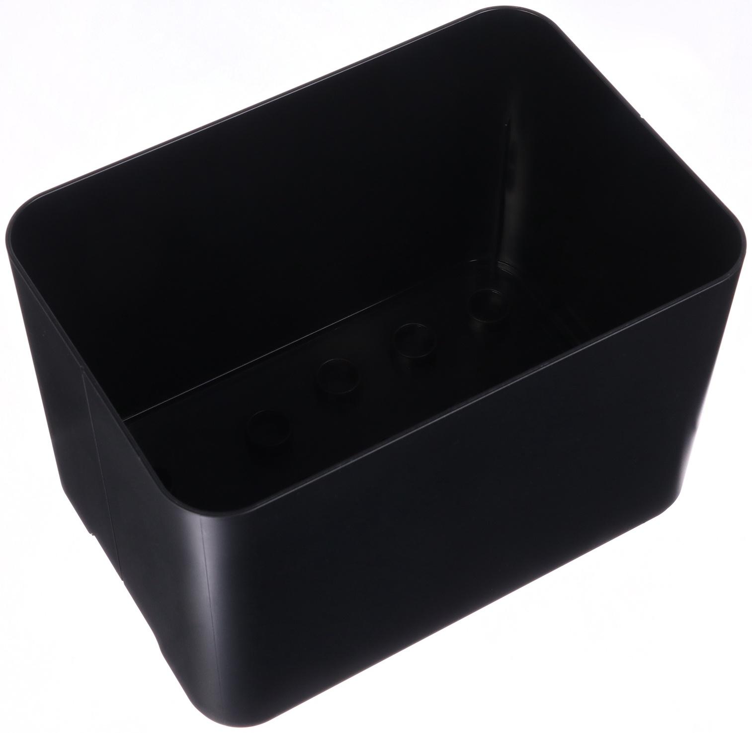 Подставка для зонтов, пластик, 6 круглых, 4 квадратных отделений, 18×18×26,5 см, чёрная