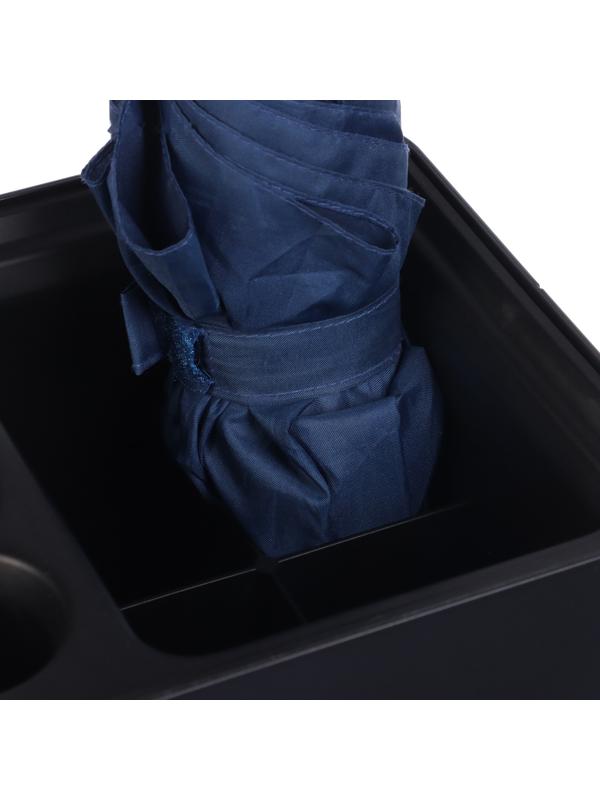 Подставка для зонтов, пластик, 6 круглых, 4 квадратных отделений, 18×18×26,5 см, чёрная