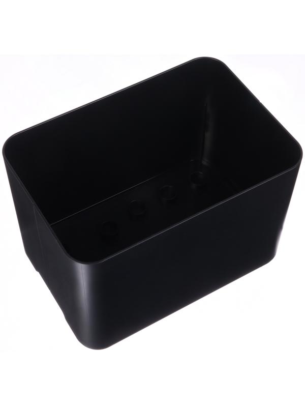 Подставка для зонтов, пластик, 6 круглых, 4 квадратных отделений, 18×18×26,5 см, чёрная