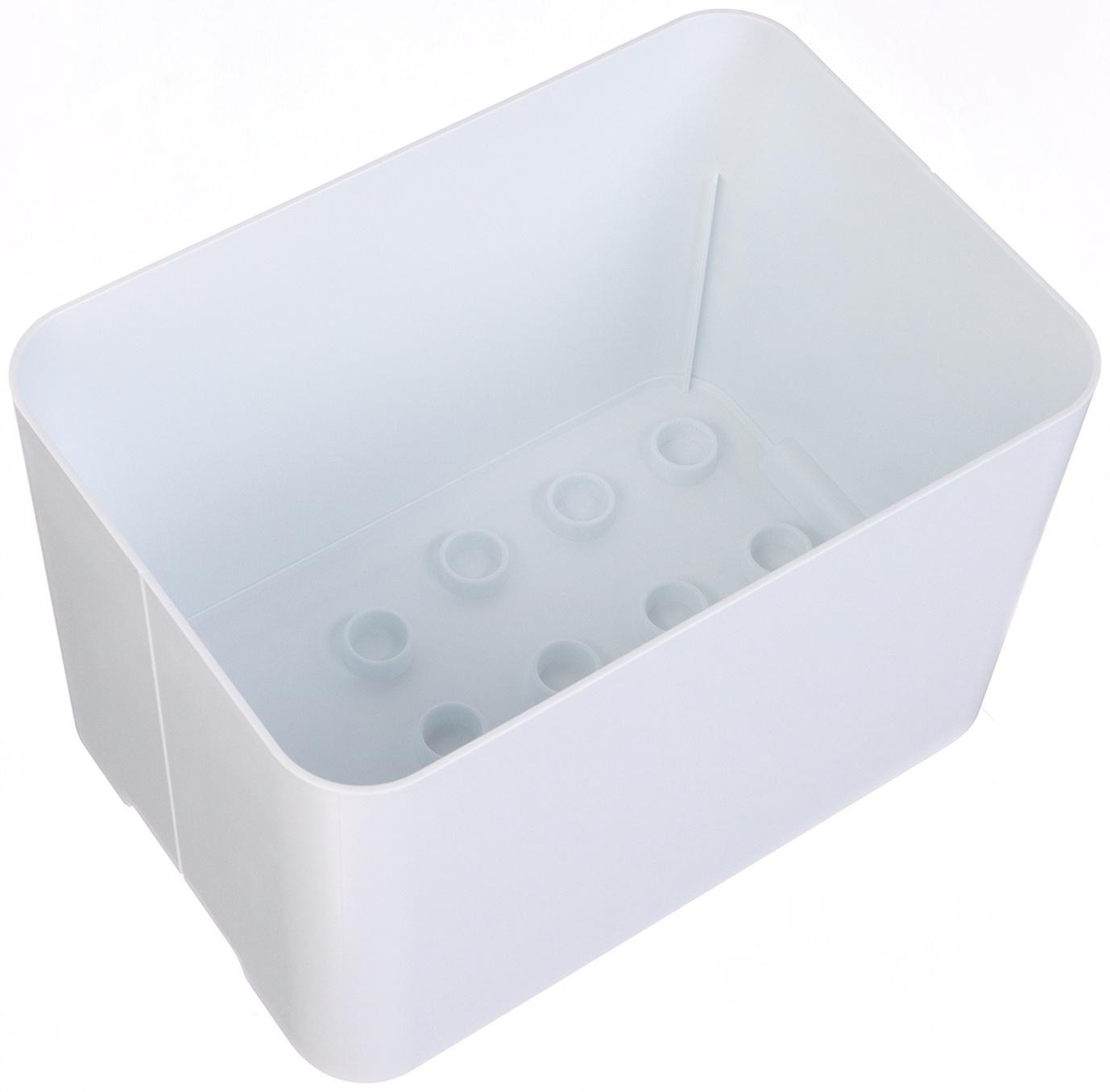 Подставка для зонтов, белая, 9 круглых, 6 квадратных, 18×26.5×18 см