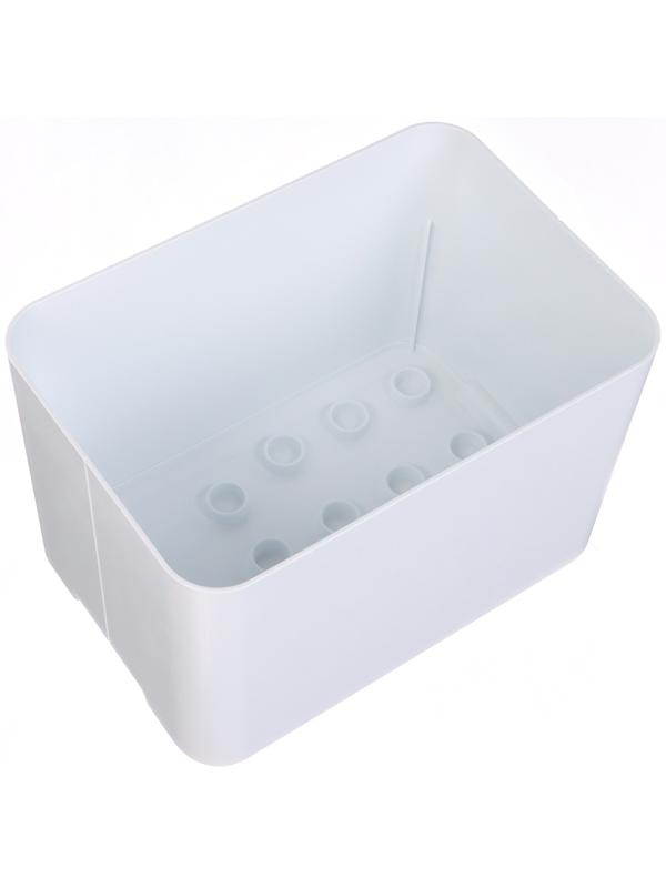 Подставка для зонтов, белая, 9 круглых, 6 квадратных, 18×26.5×18 см