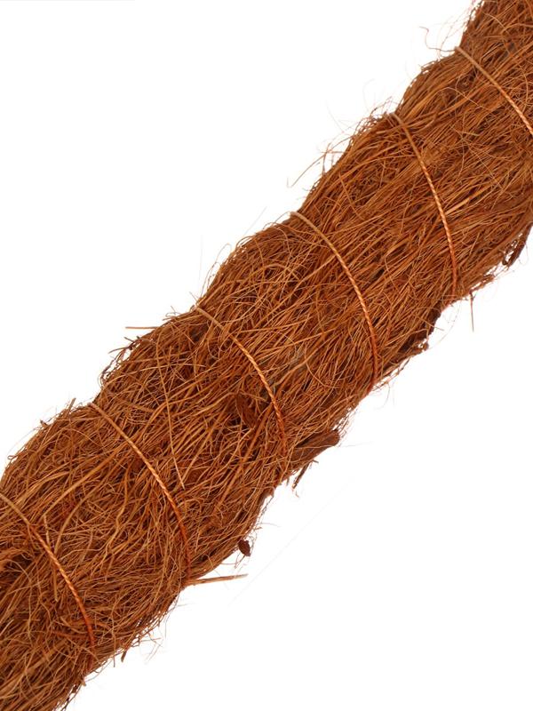 Опора для комнатных цветов, h=100 см, d=2.5 см, пластик, кокосовая оплётка, Greengo